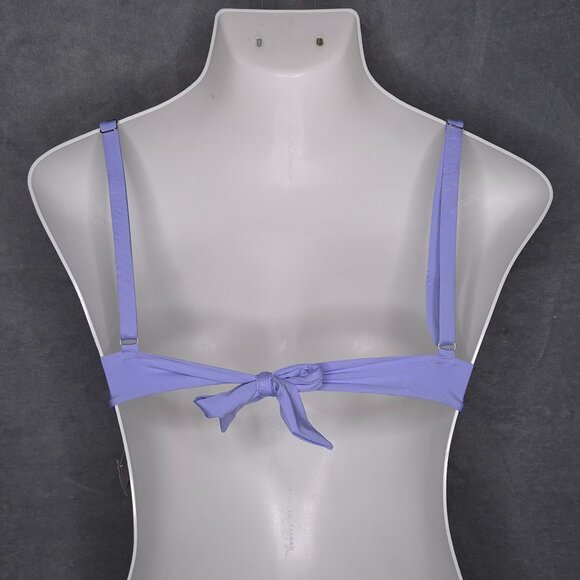 Lucky Brand Womens Triangle Bikini Top Large Lavender Adjustable Straps - Picture 2 of 3